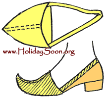 Чертеж выкройки носка для туфлей Маленького волшебника или Волхва www.HolidaySoon.org