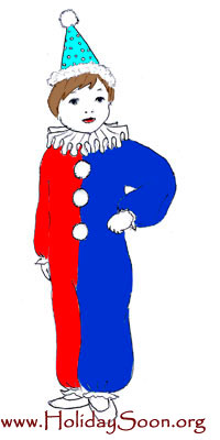 Детский карнавальный костюм Клоун или Петрушка www.HolidaySoon.org