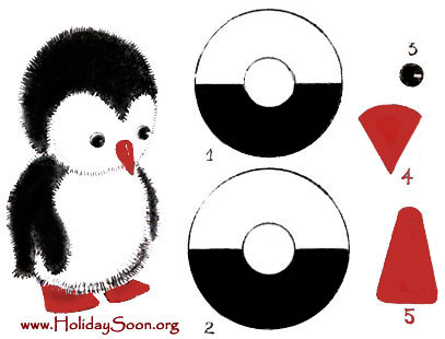 Мягкая игрушка из ниток Пингвин www.HolidaySoon.org