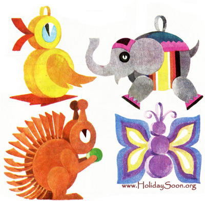 Елочные игрушки на основе циллиндра www.HolidaySoon.org