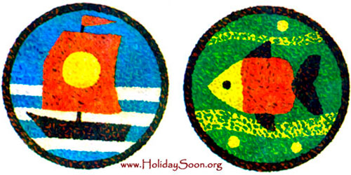 Панно из шерстяных ниток www.HolidaySoon.org