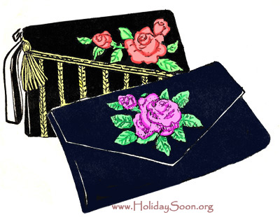 Сумка-клатч с вышитой розой www.HolidaySoon.org