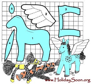 Мягкая игрушка Пегас - крылатый конь www.HolidaySoon.org