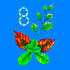 Поздравительная открытка из сухих листьев и семян «С 8 Марта»