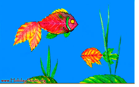 «Рыбки из осенних листьев»: мастер-класс