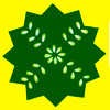 Панно-многоугольник с растительным узором из семян